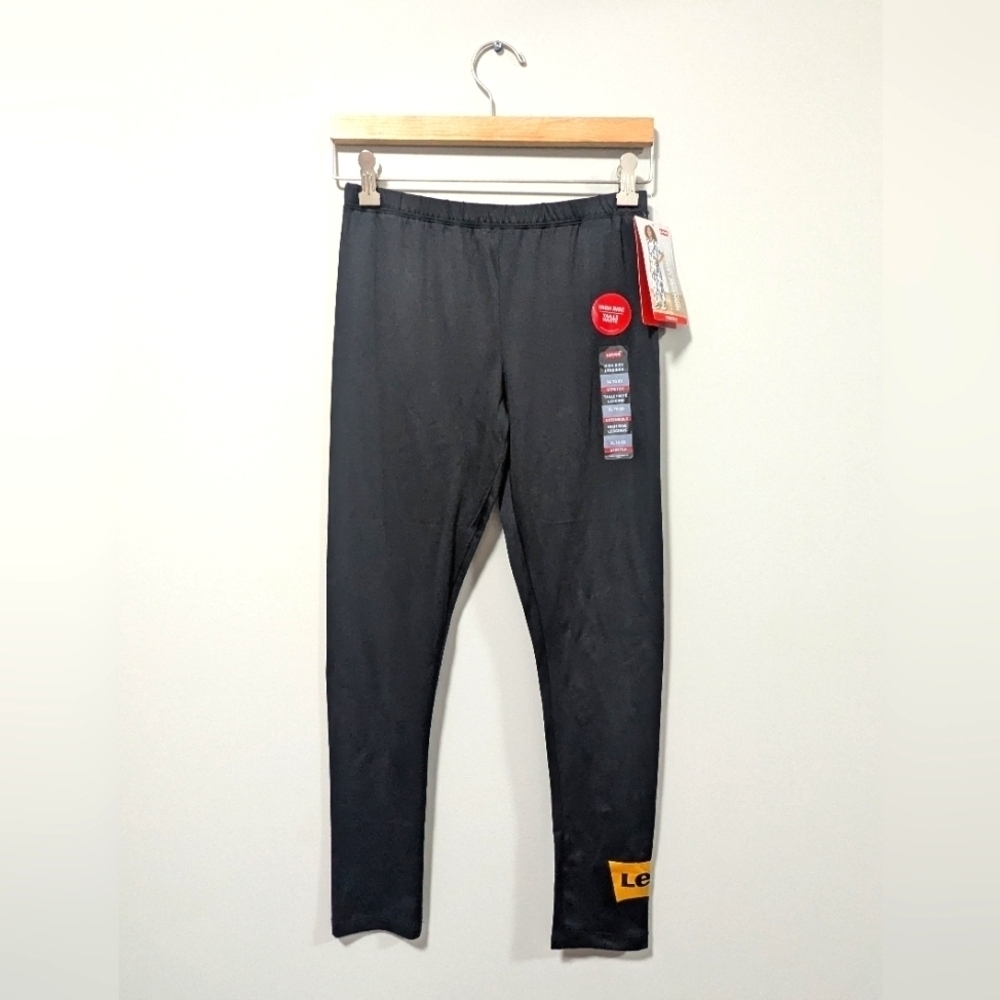 Levi's Girls Stretch High Rise Leggings Black Size XL